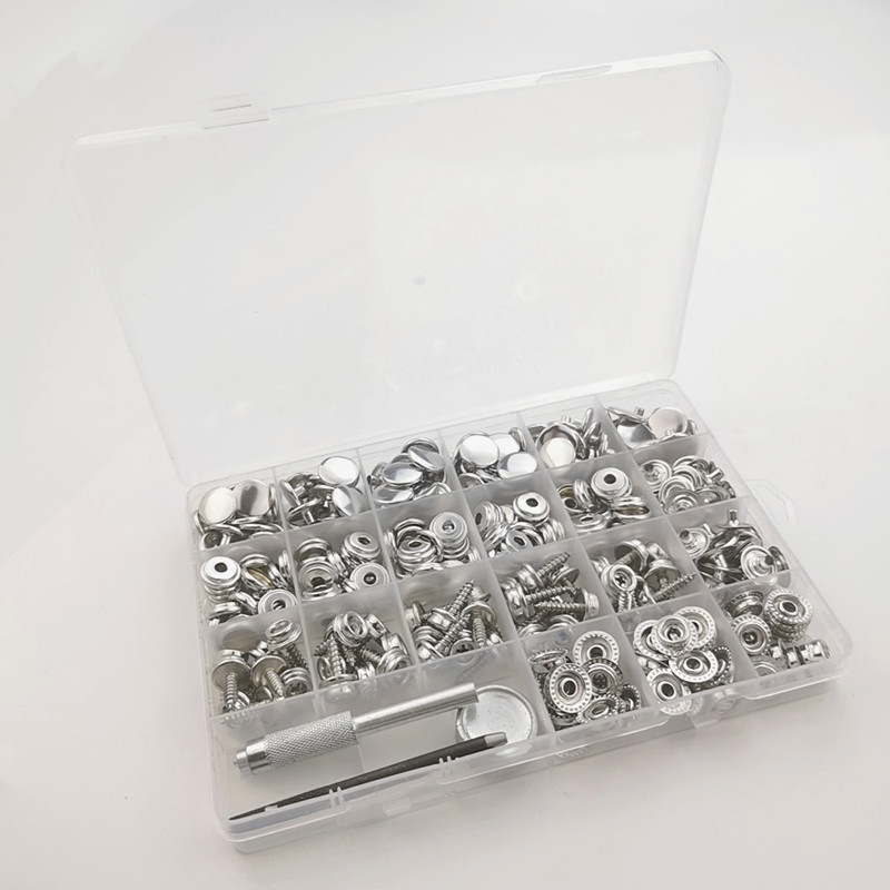 90套不锈钢螺丝大白扣四合扣含工具套装篷布扣船舶按扣 跨境货源