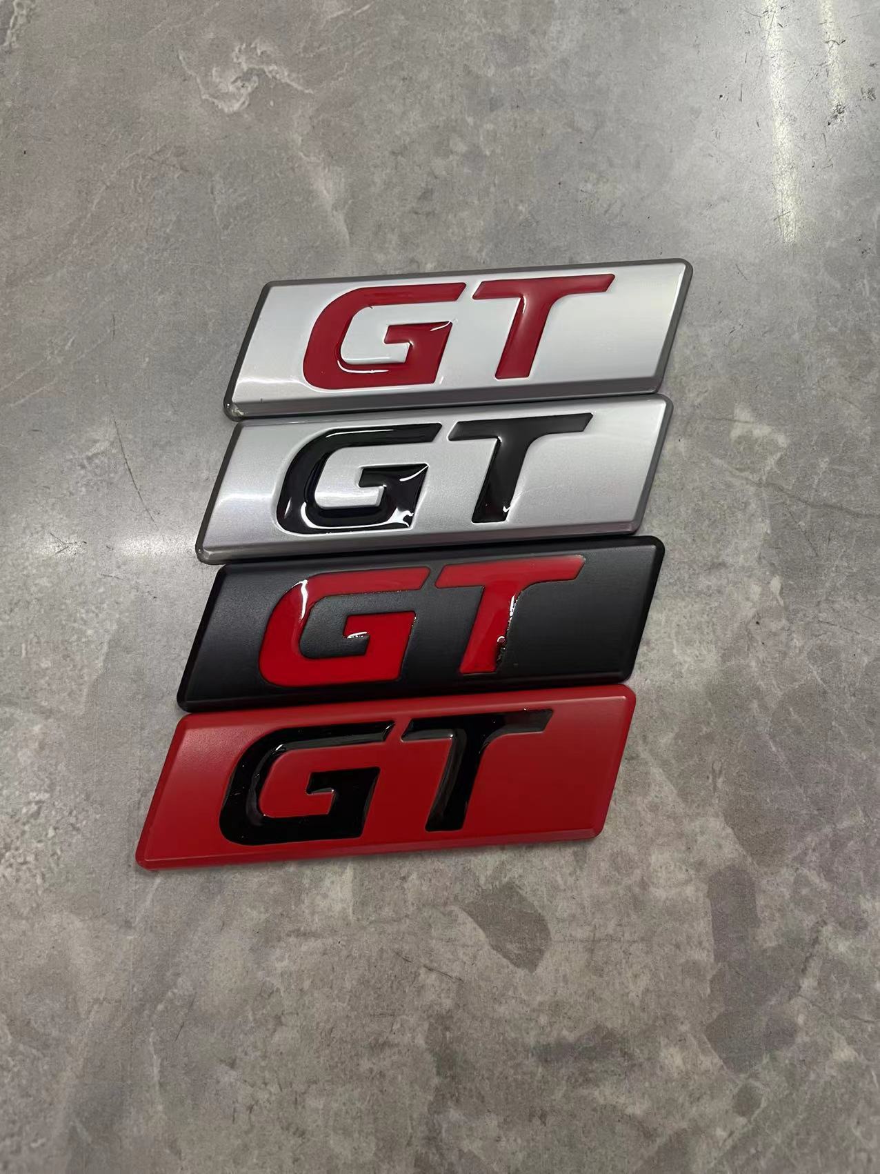 适用于起亚标致现代gt改装尾标 汽车gt标志贴标 gt金属车标