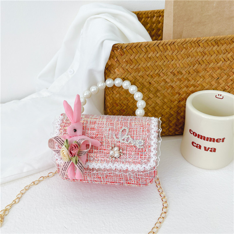 New Children's Bags Little Girl Portable Messenger Bag Mini Chanel Style Cute Princess Fashion Net Red Fashion Bag