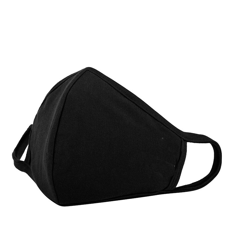 源头工厂纯棉布口罩生产批发男女通用立体黑色防尘mask加工定制