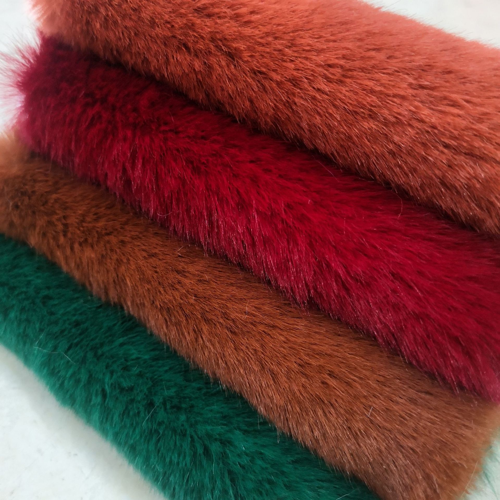 现货 15mm经编仿狐狸毛  仿懒兔毛雪貂绒 服装箱包鞋材面料