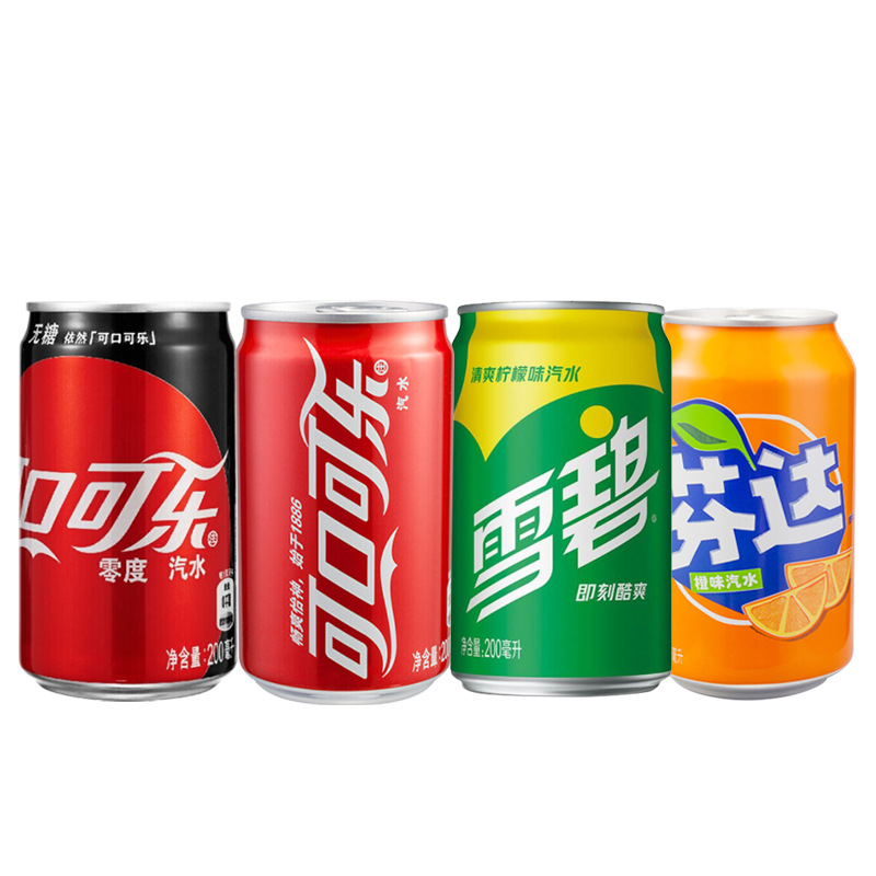 可口可乐迷你罐200ml*24罐可乐雪碧芬达零度可乐碳酸饮料组合装