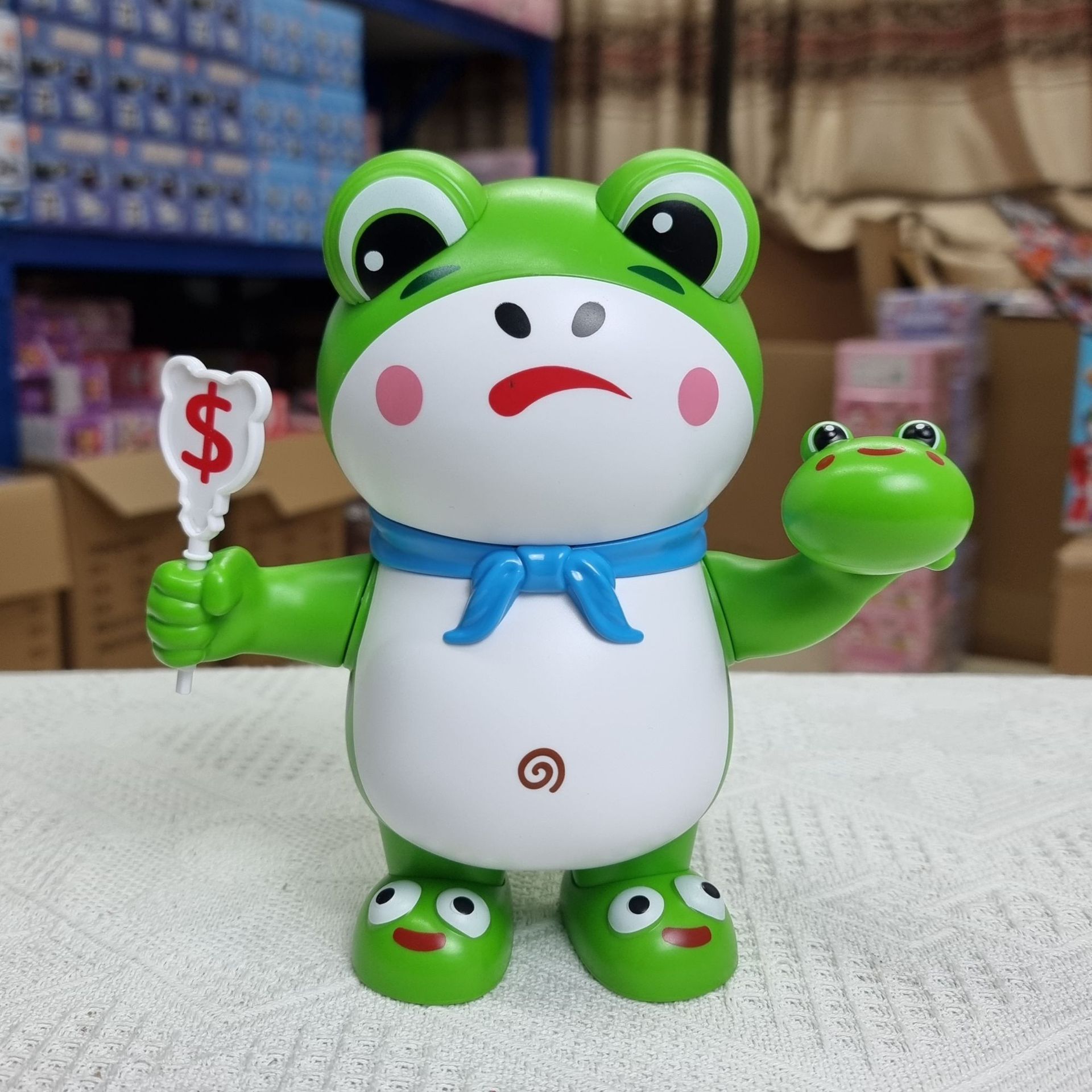 网红卖崽青蛙儿童存钱罐只进不出男女孩可爱零钱储存罐玩具小礼品
