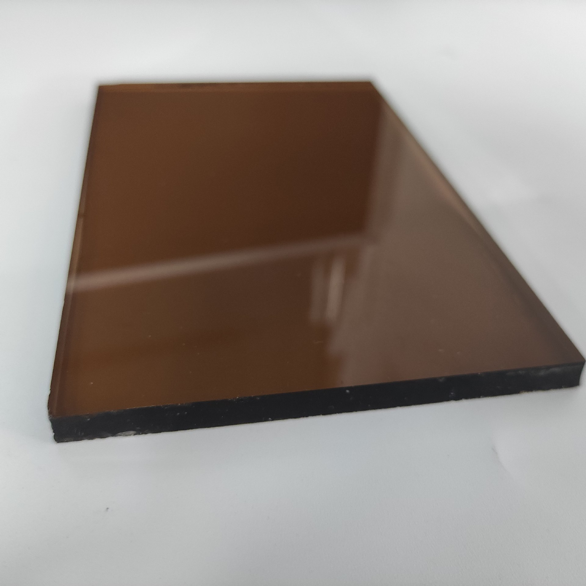 茶色玻璃茶色钢化玻璃棕玻棕色玻璃磨边钢化按图磨边