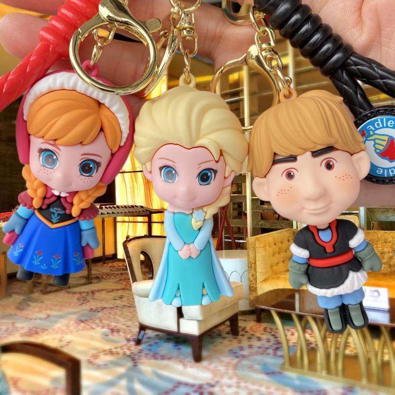 New Frozen Cartoon Doll Keychain Cute Aisha Princess Bag Package Pendant Car Key Chain Wholesale