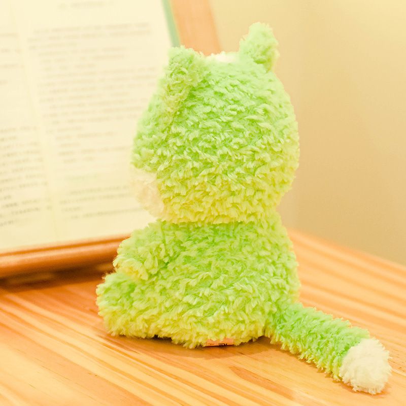 [One Piece Dropshipping] Shangrongfang Cure Cat Doll Green Kitten Plush Toy Children's Doll New Product