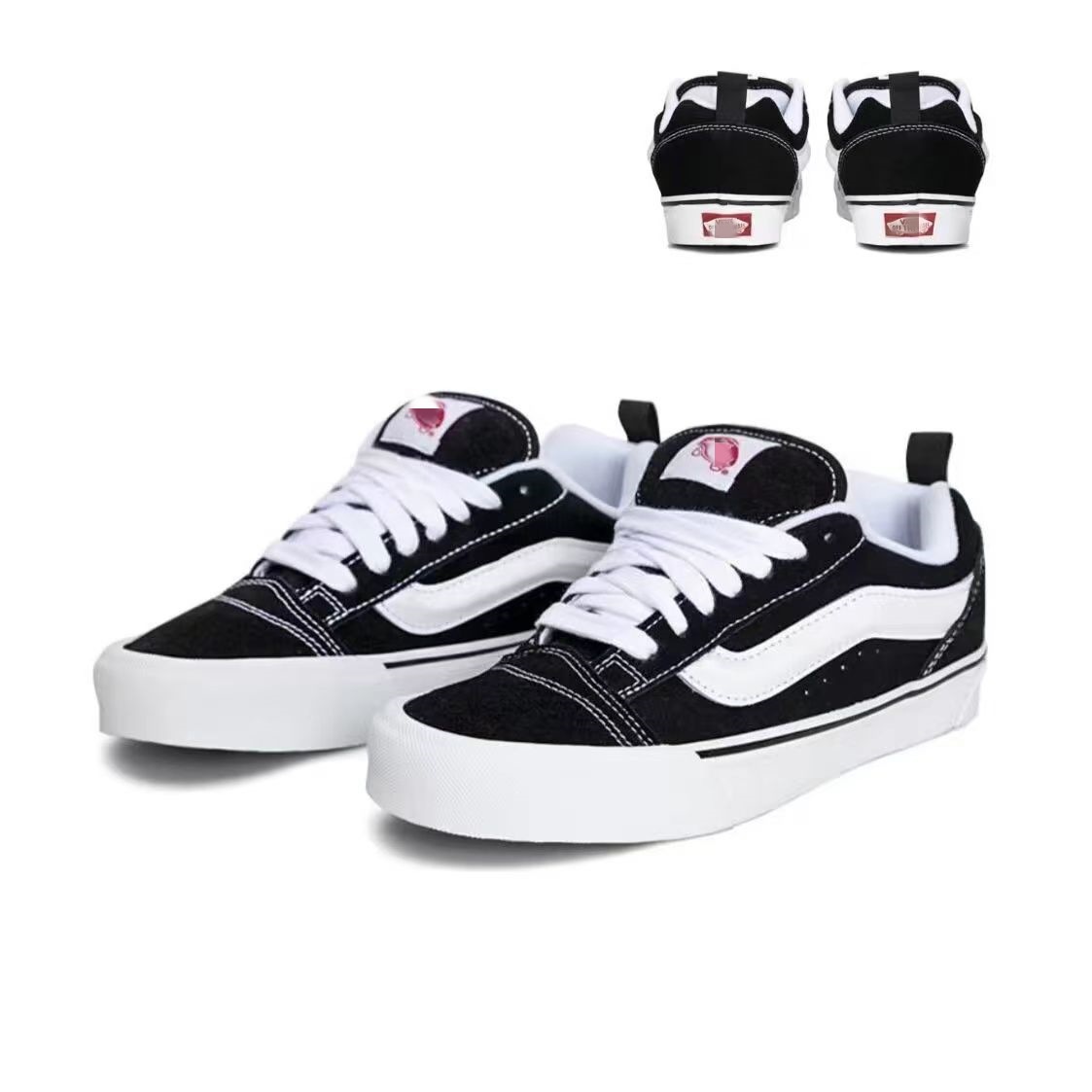 莆田2023新款万斯肥胖版大logo刺绣面包鞋男女低帮帆布鞋情侣板鞋