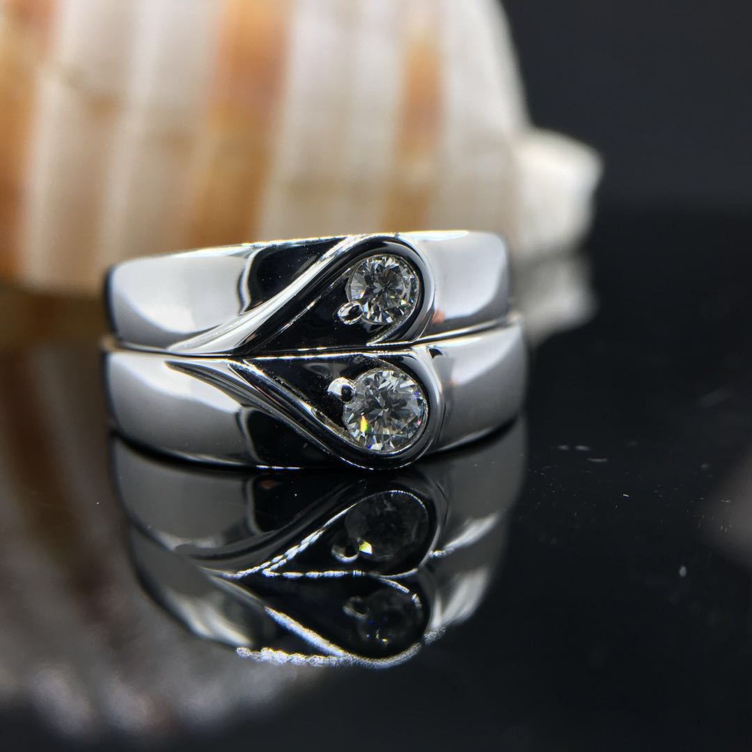 18k金情侣对戒钻石戒指新款设计感钻戒 au750金戒指镶嵌现货批发