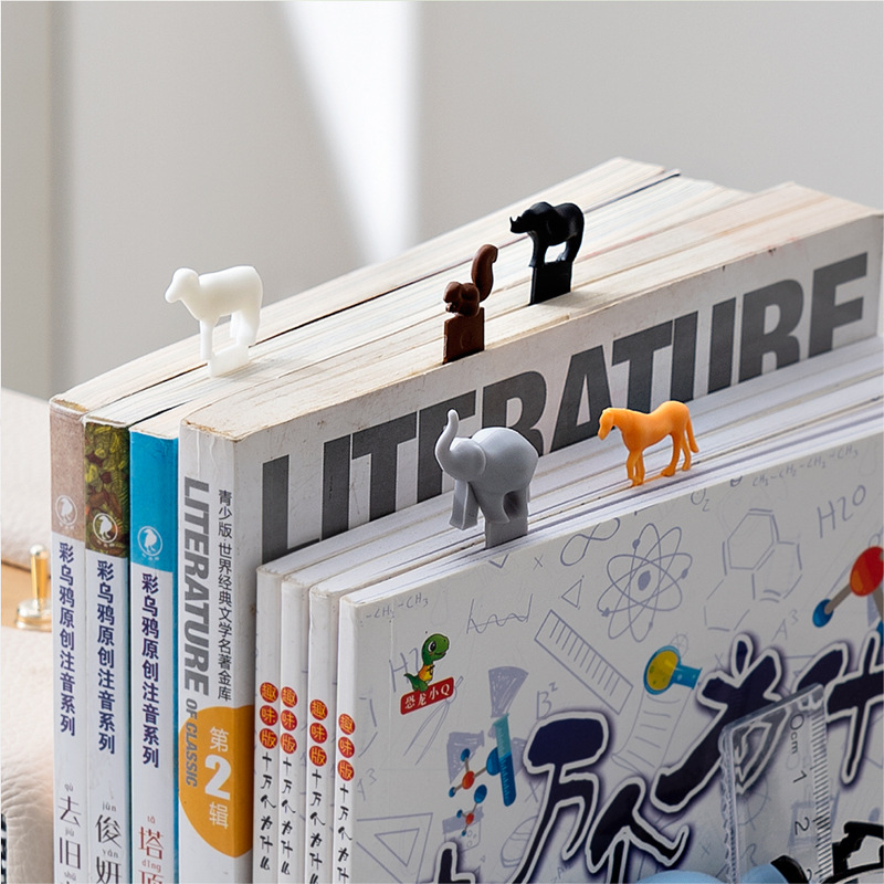 Creative Three-Dimensional Animal Bookmark Student 3d 3d Modeling Book Holder Bookmark Factory Direct Sales Wholesale