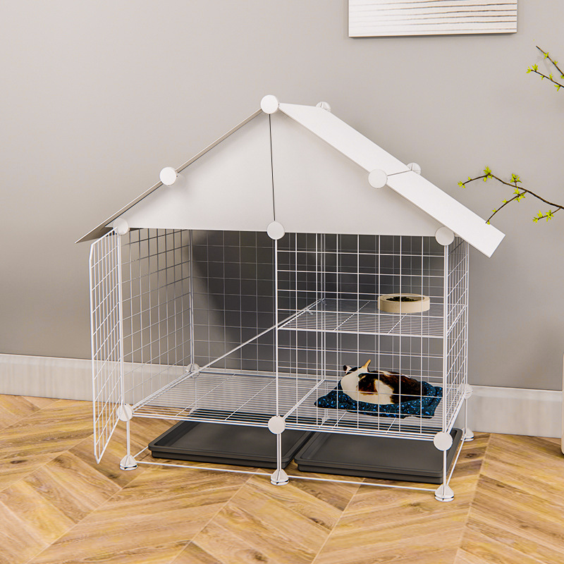 铁丝网片兔子笼仓鼠笼加密笼宠物笼diy别墅笼幼宠窝小屋家用笼子