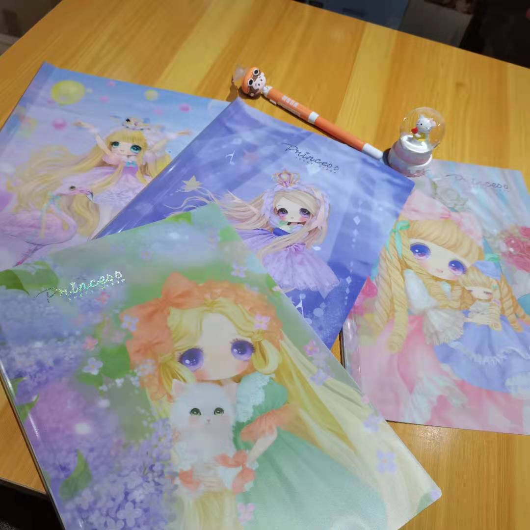 青壹坊文具 tr-cb02713 nana明星校刊系列珠光闪粉抽杆夹a4