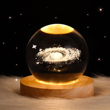 发光星空星球月球月亮水晶球灯投影氛围灯新奇特礼品创意礼物摆件