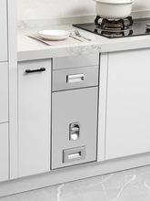 K9HX批发嵌入式米箱304不锈钢厨房橱柜米桶米柜拉篮家用自动防虫