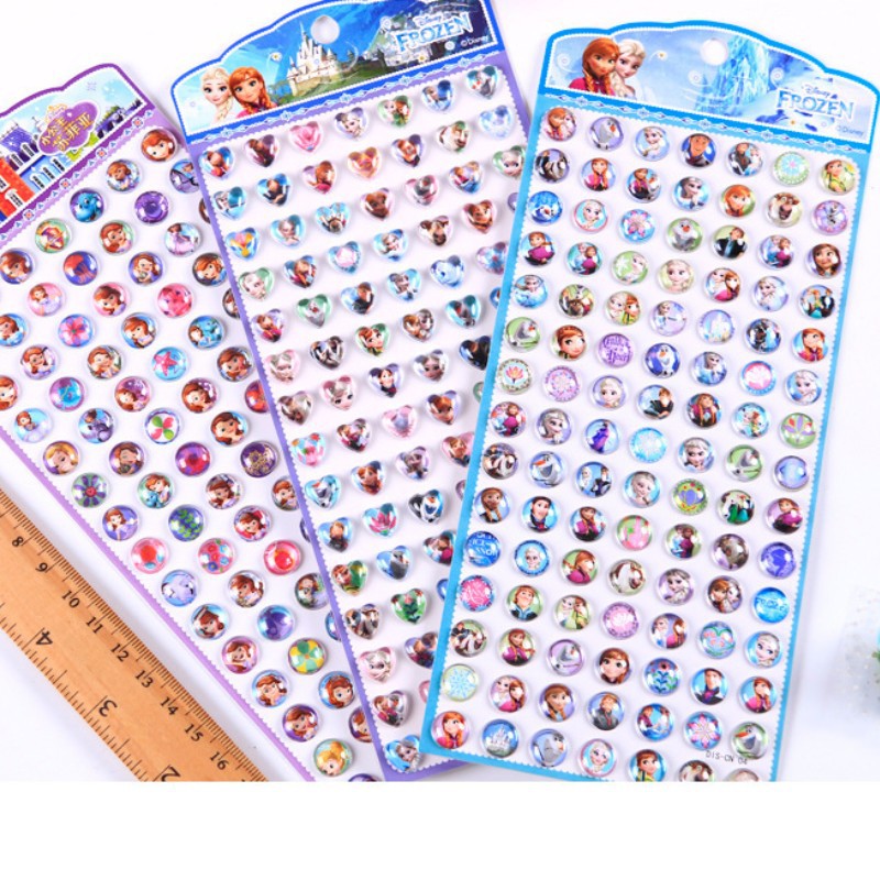 冰雪公主亚克力宝石贴纸儿童diy水钻贴纸手机爱心钻石贴纸-阿里巴巴