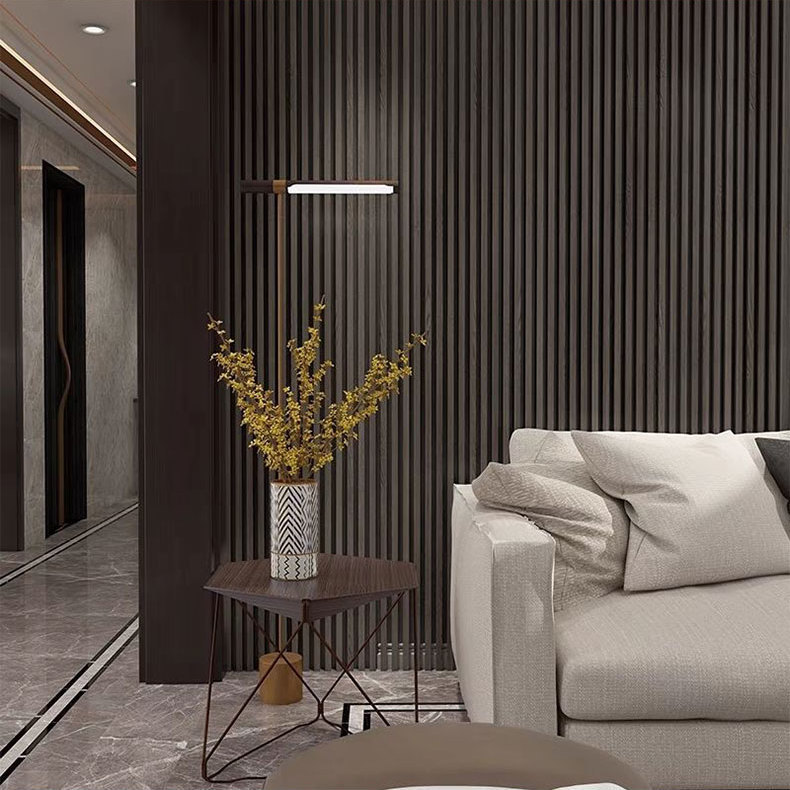 实木格栅板网红沙发电视背景墙板装饰护墙板生态木轻奢免漆板