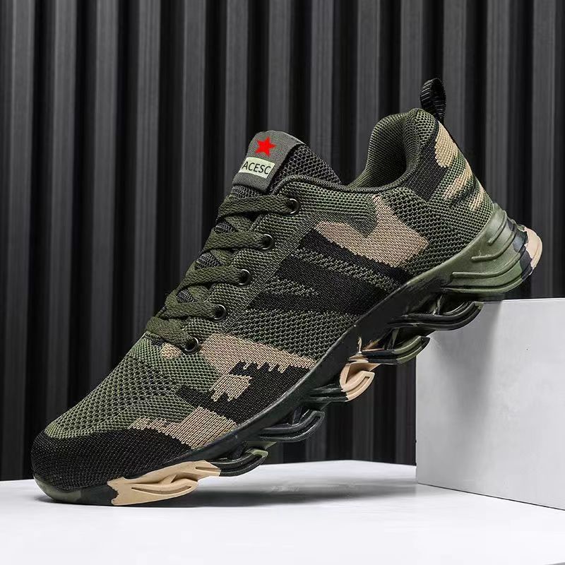 迷彩鞋男女同款春季新款户外登山作训鞋学生军训鞋夏季解放劳保鞋