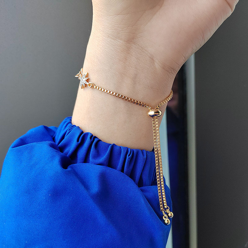 日韩ins风时尚珍珠手链网红设计八芒星手环小众潮流冷淡风手镯