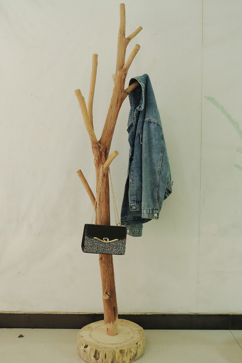 树枝衣架落地落地摆件衣帽架民宿酒店拍摄衣帽间加粗树梢摆设