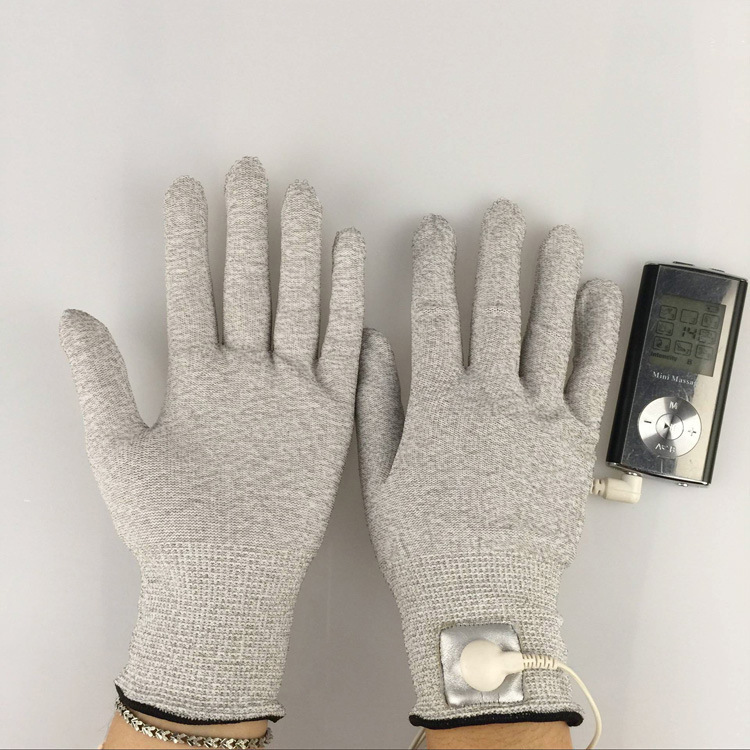 导电按摩理疗银纤维手套