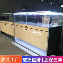 华为前开门oppo手机柜台靠墙外抽拉门展柜玻璃体验柜台推拉展示柜