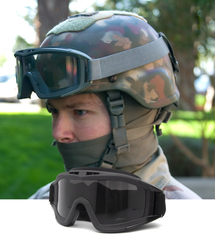 军迷战术眼镜cs防弹射击护目镜户外越野防风沙抗冲击风镜沙漠蝗虫