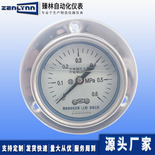 厂家直供不锈钢耐震压力表Y-103BFZ不锈钢轴向带边耐震压力表