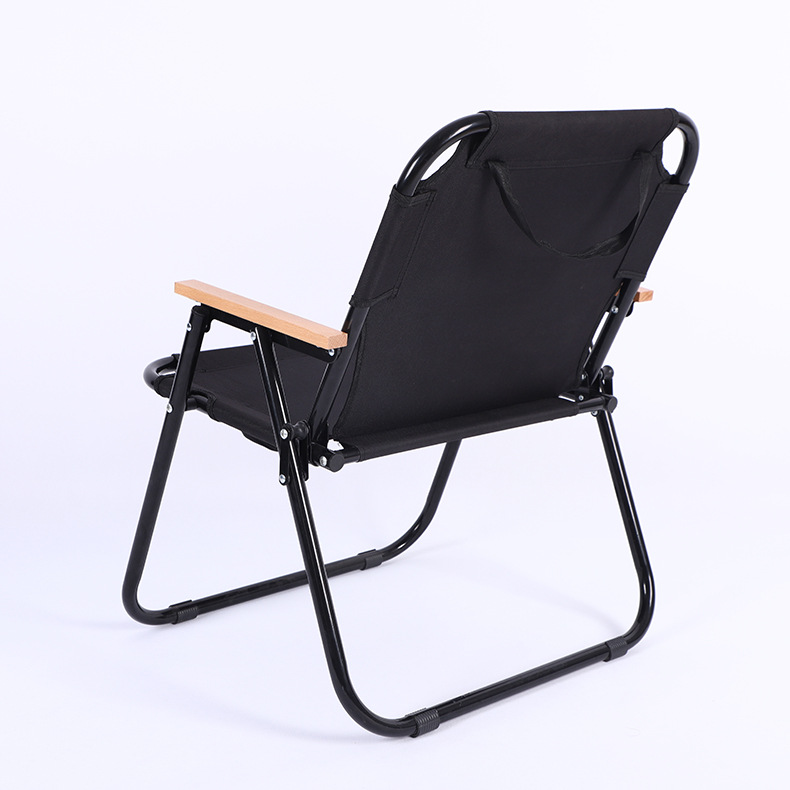 Oxford Cloth Iron Tube Single Spring Chair Outdoor Leisure Camping Chair Portable Camping Folding Chair