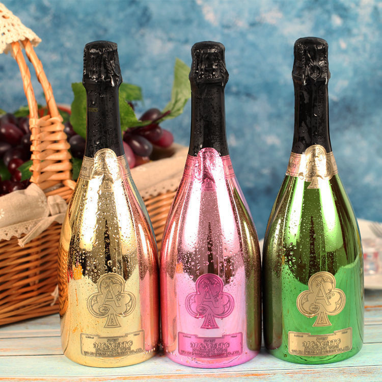 桃花a莫斯卡托土豪金起泡酒派对聚会酒女士酒ktv果酒甜酒750ml