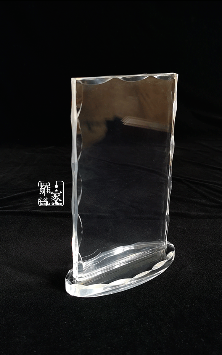 倒波浪斜边异形亚克力展示牌餐桌立牌桌卡透明菜单价格表桌牌定制