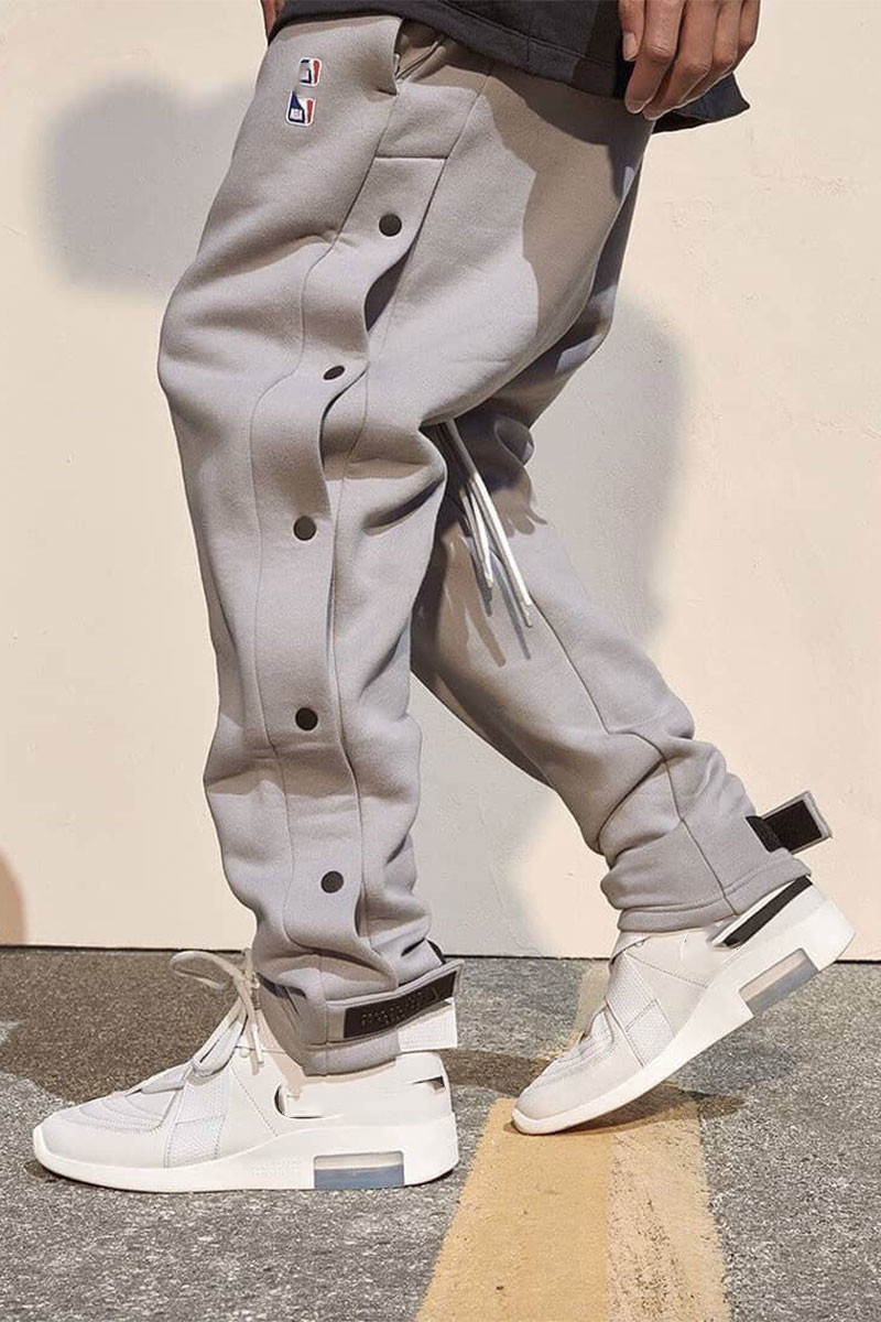 正确版fog排扣运动长裤fear of god联名篮球训练纽扣卫裤男高街潮