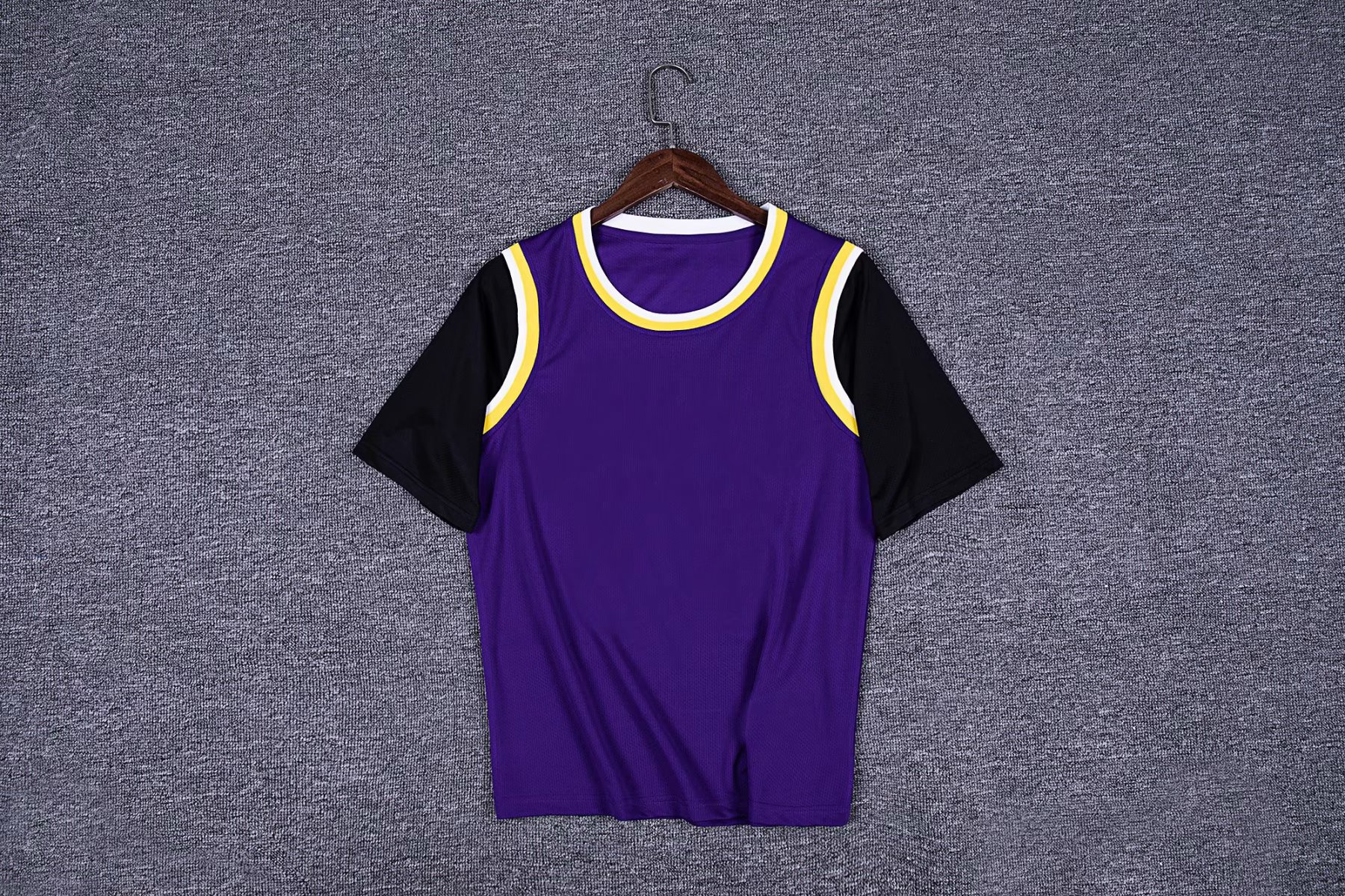 假两件上衣湖人23号詹姆斯24号科比篮球服上衣男篮球衣队服xs-4xl