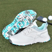 新款高尔夫球鞋女式时尚休闲防泼水免系golf运动鞋固定钉球鞋批发