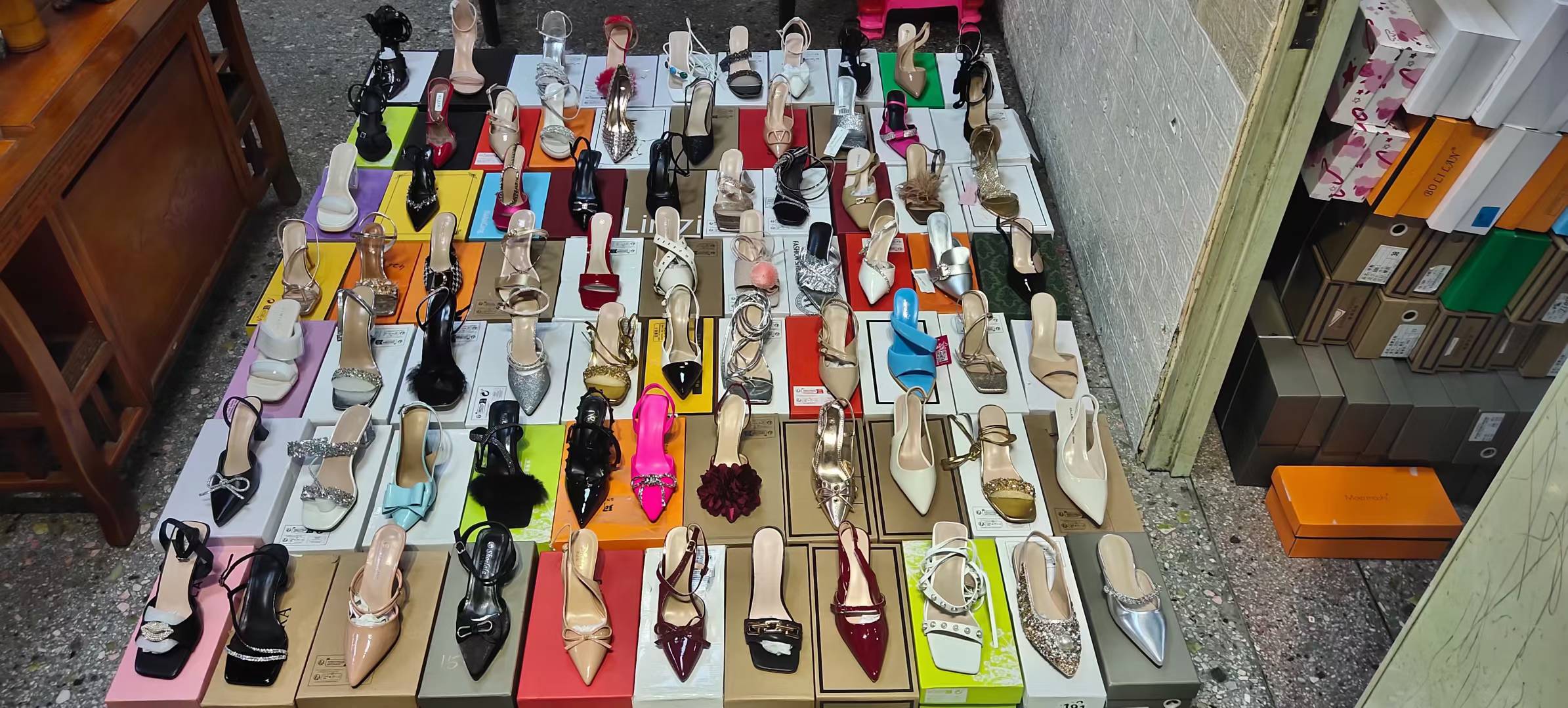 新款包头高跟半拖