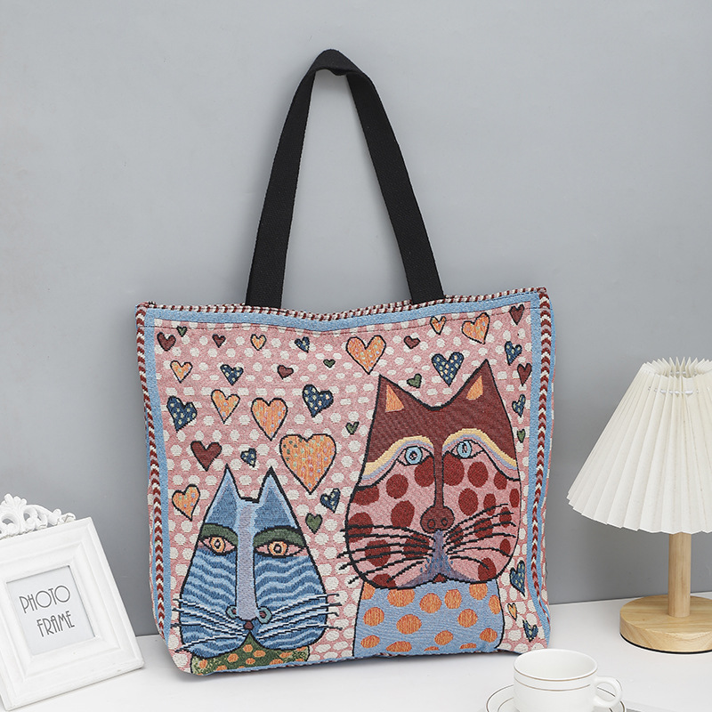 西双版纳包包傣族帆布包2023新款加厚麻绳单肩包大容量包包刺绣包