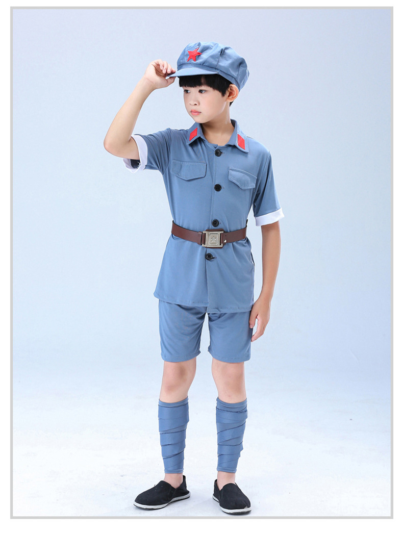 小红军儿童演出服八路军衣服红四军军装合唱团金星闪闪服装红卫兵