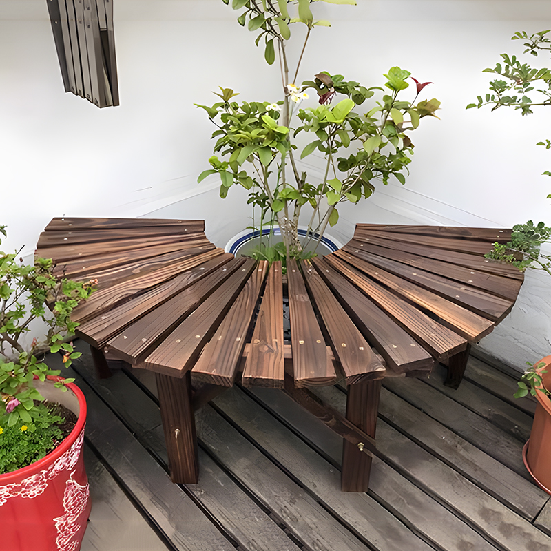 7t户外凳子庭院露天椅子围树圆凳长条凳子休闲凳子装饰花架凳公园