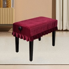 Golden velvet piano cover stool cover piano stool foot cover