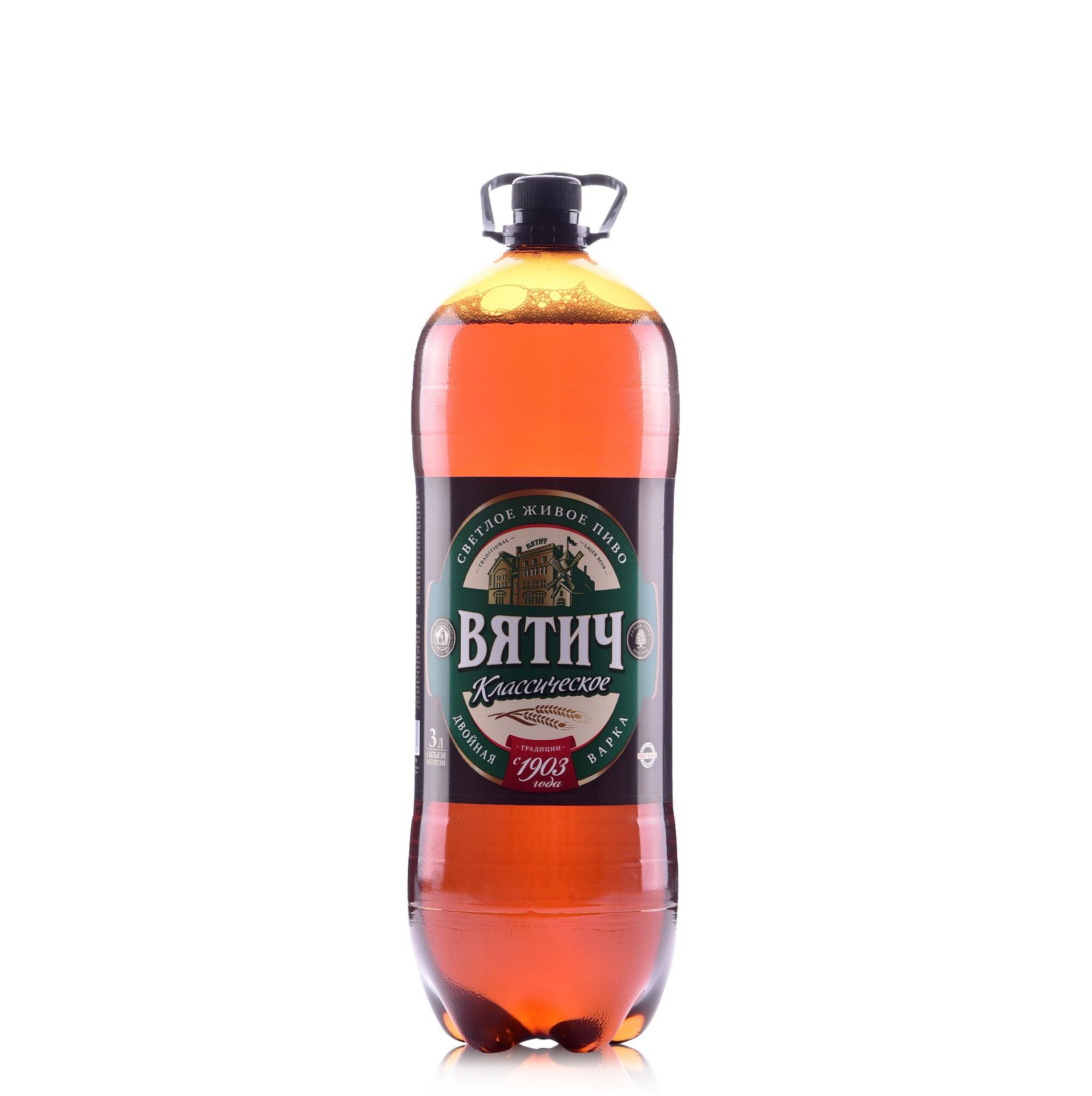 全麦芽啤酒 俄罗斯进口啤酒唯吉熊浓麦大桶啤酒3.0升