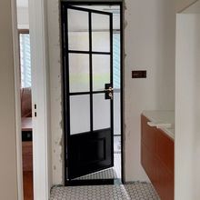 法式轻奢复古门海棠花玻璃平开门铝合金艺术门极简风卫生间厨房门