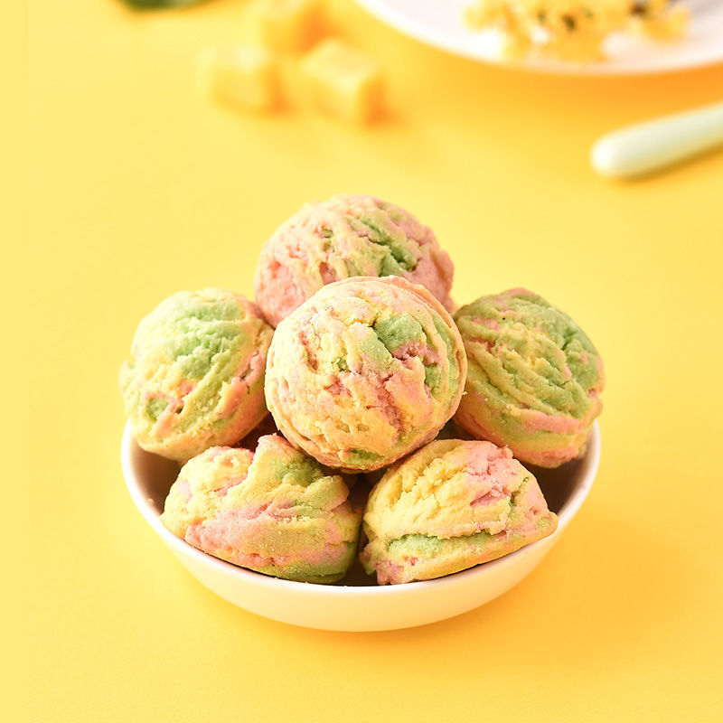 乐奈彩虹冰淇淋曲奇手工饼干礼盒网红糕点点心休闲早餐零食小吃