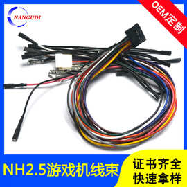 定制杜邦2.54mm游戏机摇杆线束NH2.5端子连接线110插簧锁扣连接线