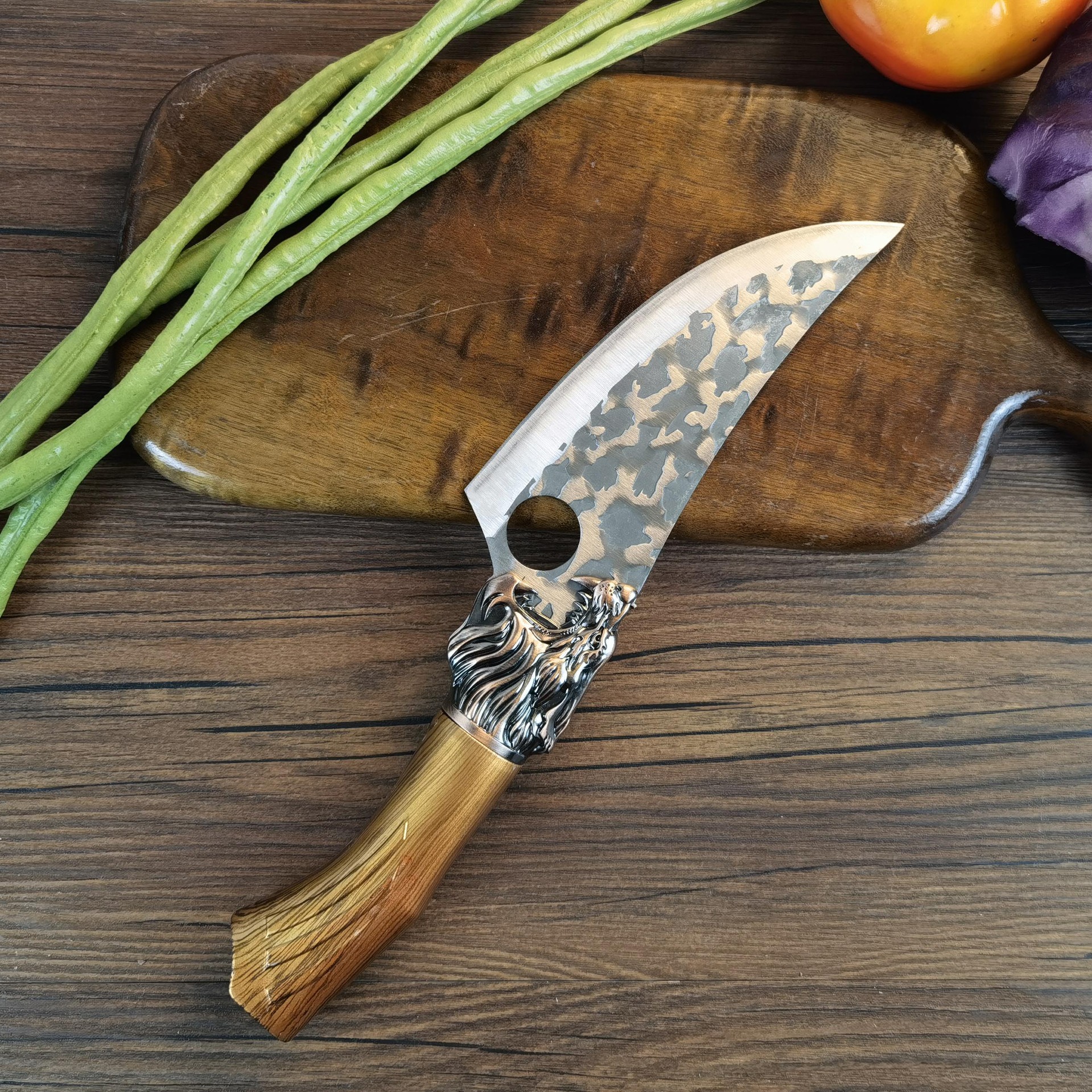 阳江刀具锻打户外狼头屠宰刀分割刀剔骨刀屠夫专用刀多用刀割肉刀