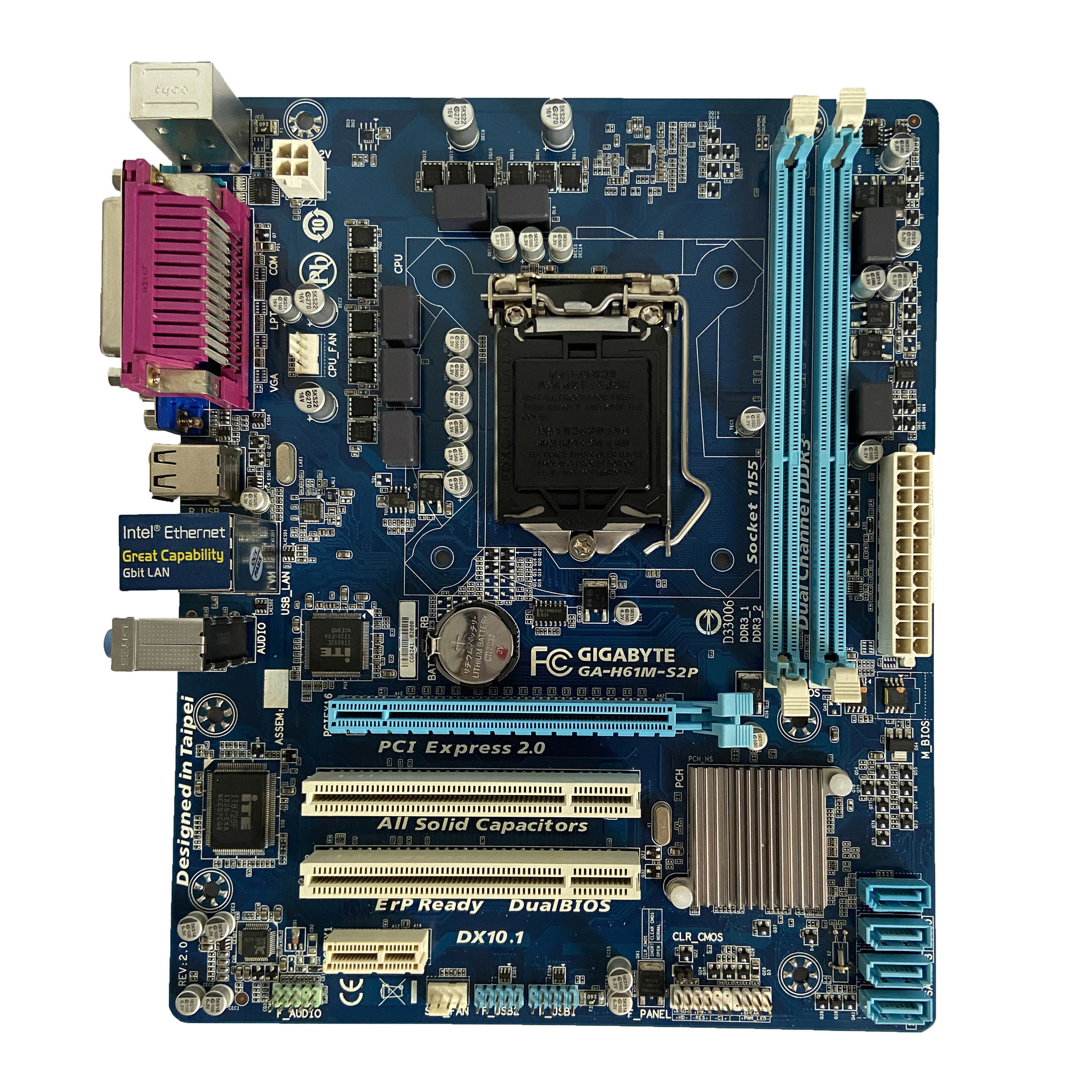 适用于ga-h61m-s2p电脑主板1155针内存ddr3 micro atx板型