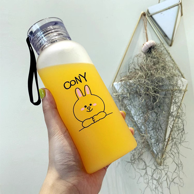 ins塑料杯子女学生韩版水杯可爱高颜值磨砂创意便携水瓶耐热茶杯