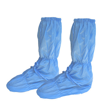 防静电高筒鞋套软底防滑无尘靴套拉链洁净大码防护鞋套