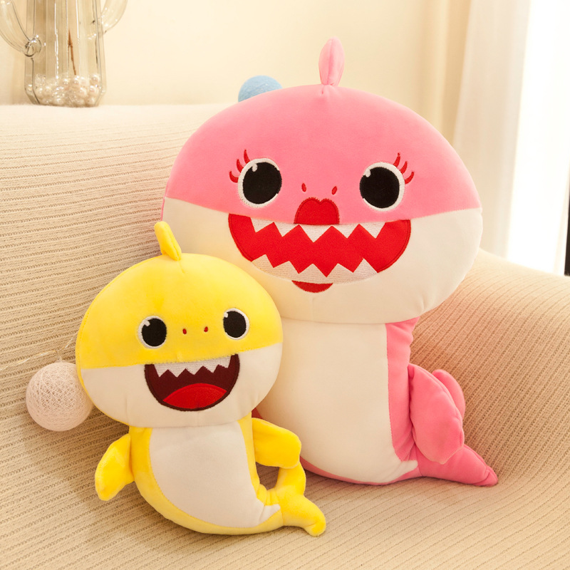 Cross-Border Cute Shark Baby Doll Plush Toys Wholesale Ocean Animal Throw Pillow Children Doll Birthday Gift