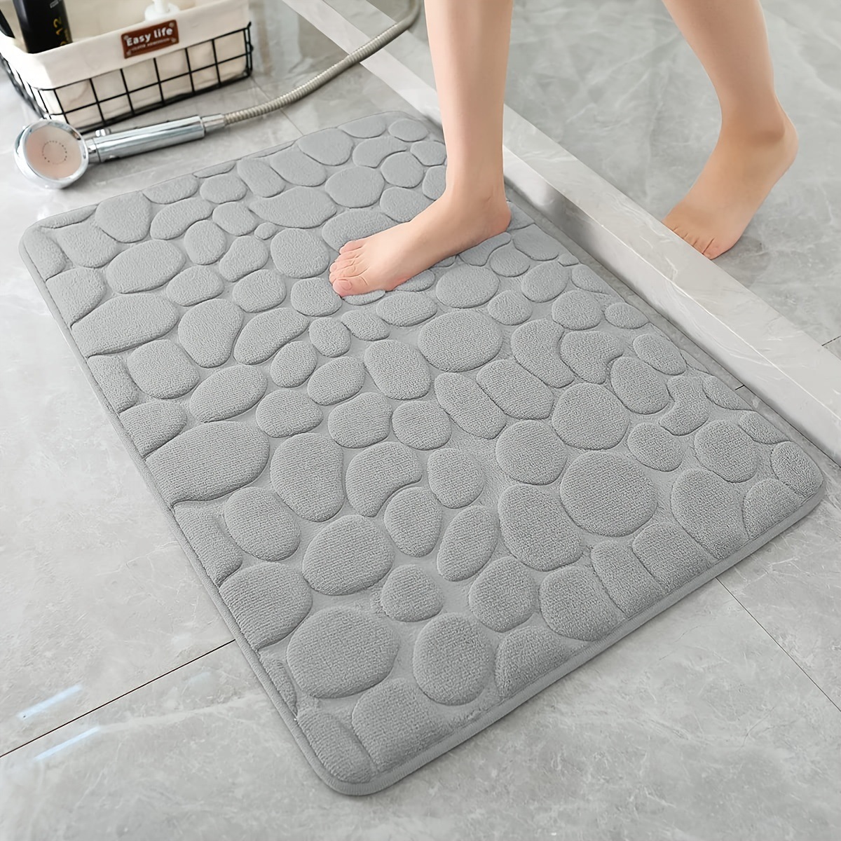 Cobblestone Embossed Floor Mat Door Mat Supply Bathroom Non-Slip Mat Toilet Absorbent Mat Toilet Non-Slip Floor Mat