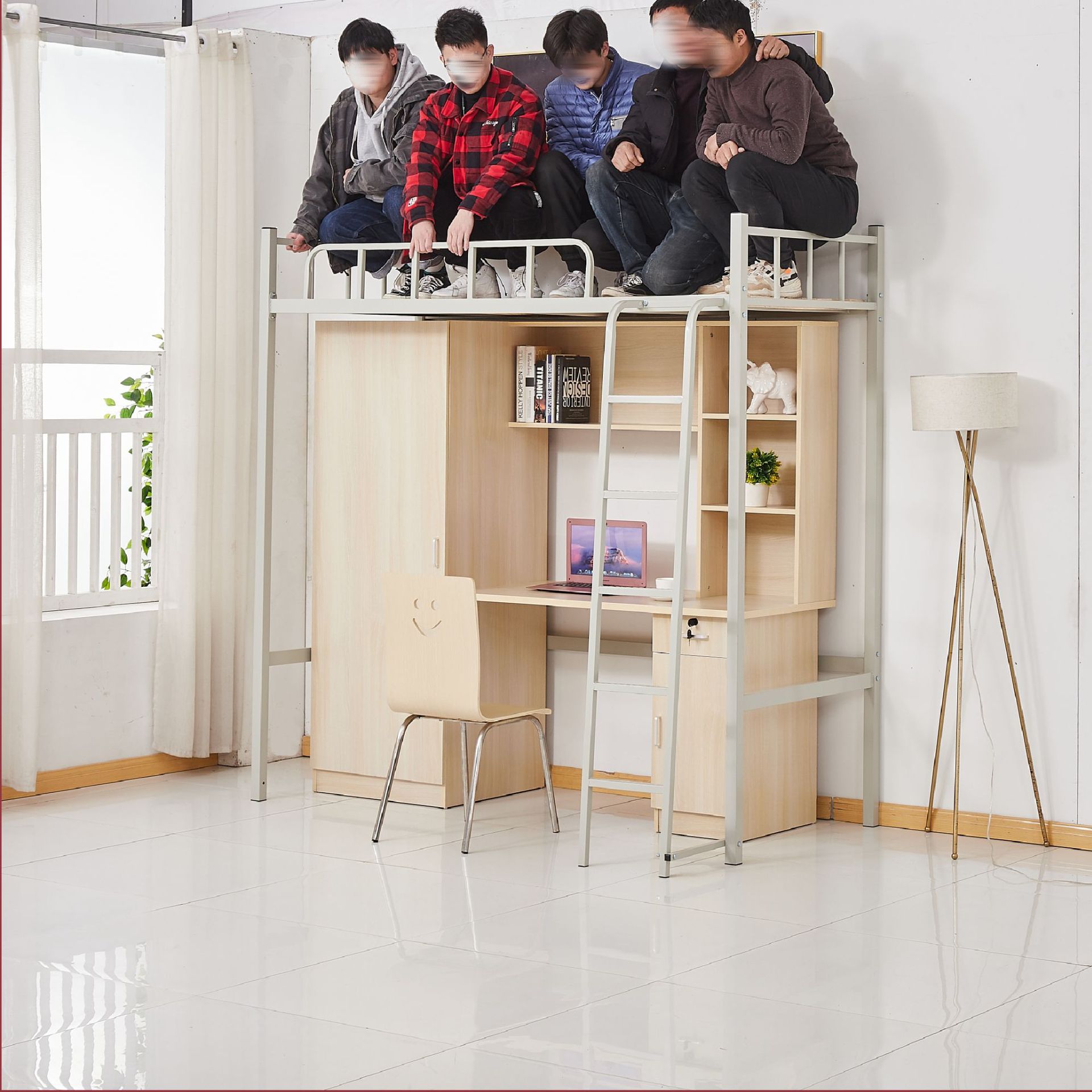 【公寓床】学校宿舍上床下桌公寓床 成人学校卧室宿舍上下公寓床