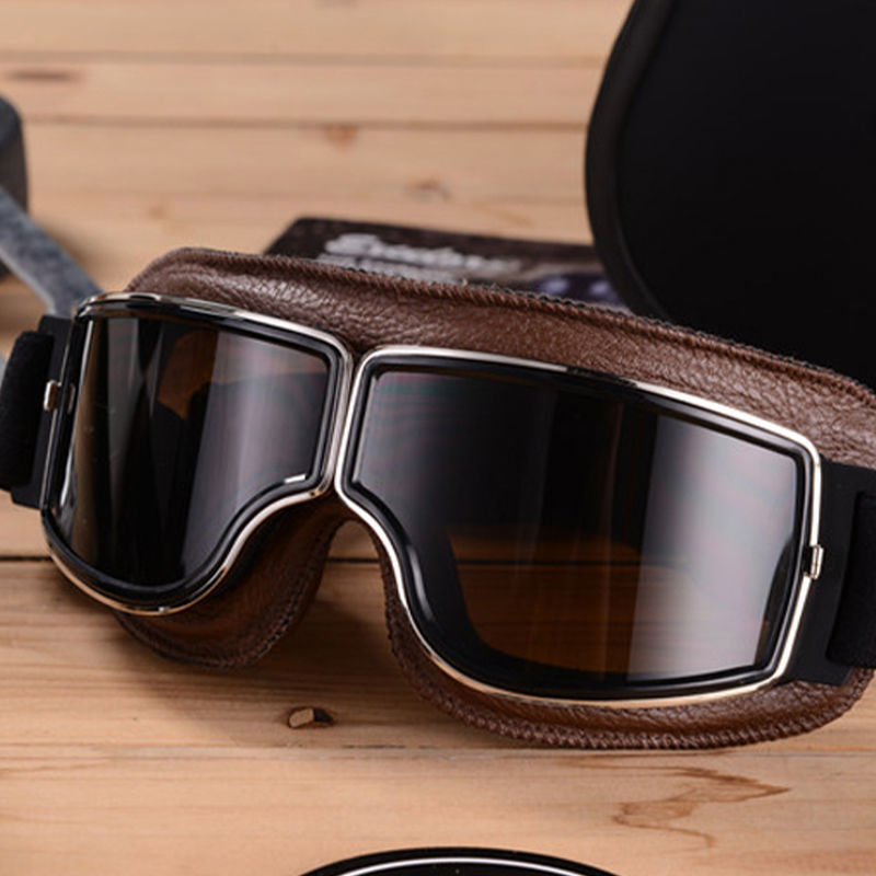 护目镜复古头盔骑行半盔盔越野防风镜遮光镜厂家直销一件批发跨境