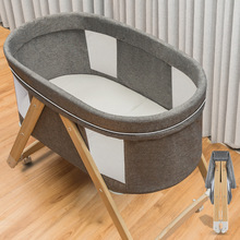 婴儿床可折叠移动便携式新生儿小床摇篮床宝宝摇床多功能拼接大床
